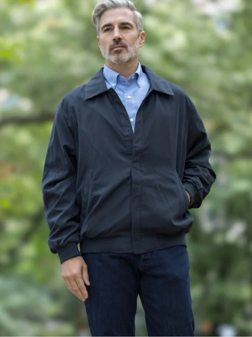 MagnaReady® X Weatherproof® Navy Golf Jacket with Magnetic Closures - Picture 3 of 14